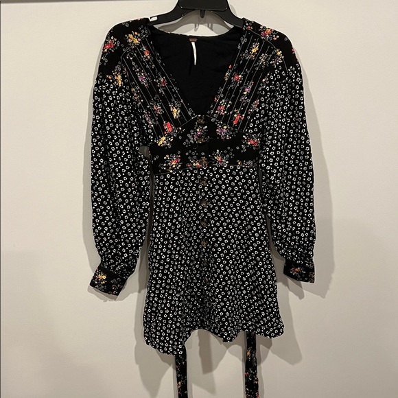 FREE PEOPLE Wonderland Mini Dress in Black - Picture 14 of 15